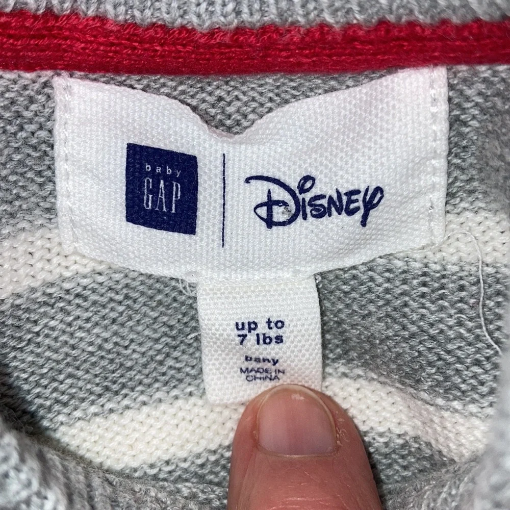 Baby gap Disney Mickey Mouse knit sweater romper newborn up to 7lbs